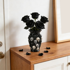 Avant Vase Gothique Crânes Cristallins "Crystal Skull Cluster"