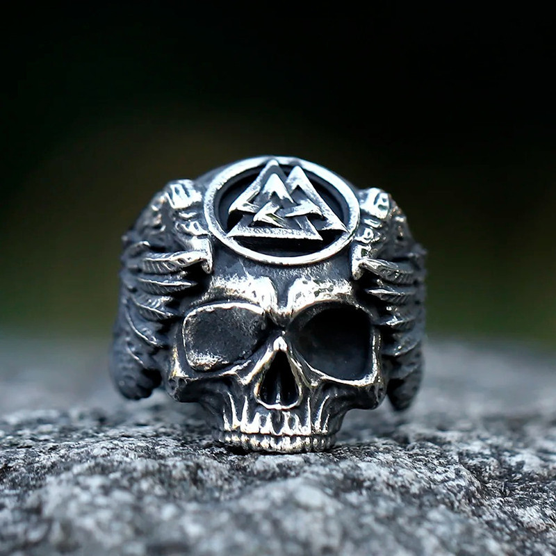 Avant Bague Tête de Mort - Valkyrie’s Valor