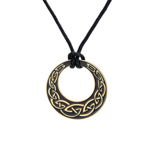 Vue Generale Collier Viking Nœud Celte Infini "Celtic Infinity Knot" Couleur Or