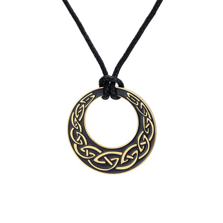 Vue Generale Collier Viking Nœud Celte Infini "Celtic Infinity Knot" Couleur Or