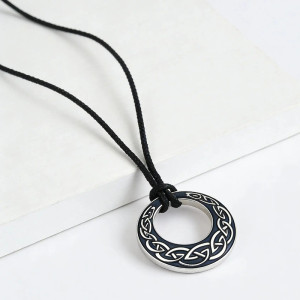 Collier Viking Nœud Celte Infini "Celtic Infinity Knot" Couleur Argent