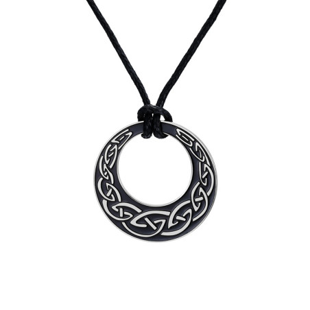 Vue Generale Collier Viking Nœud Celte Infini "Celtic Infinity Knot" Couleur Argent