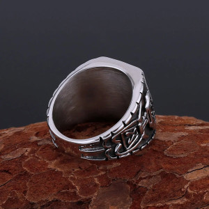 Vue Arrierre Bague Viking Dragon Níðhöggr