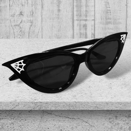 Vue Laterale Lunettes Tête de Mort - Les "Veuves Noires" Cat-Eye
