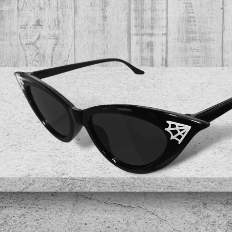 Vue de Cote Lunettes Tête de Mort - Les "Veuves Noires" Cat-Eye
