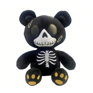 Peluche Squelette "Duo Bones" L'Ombre et l'Ambre Couleur Noir