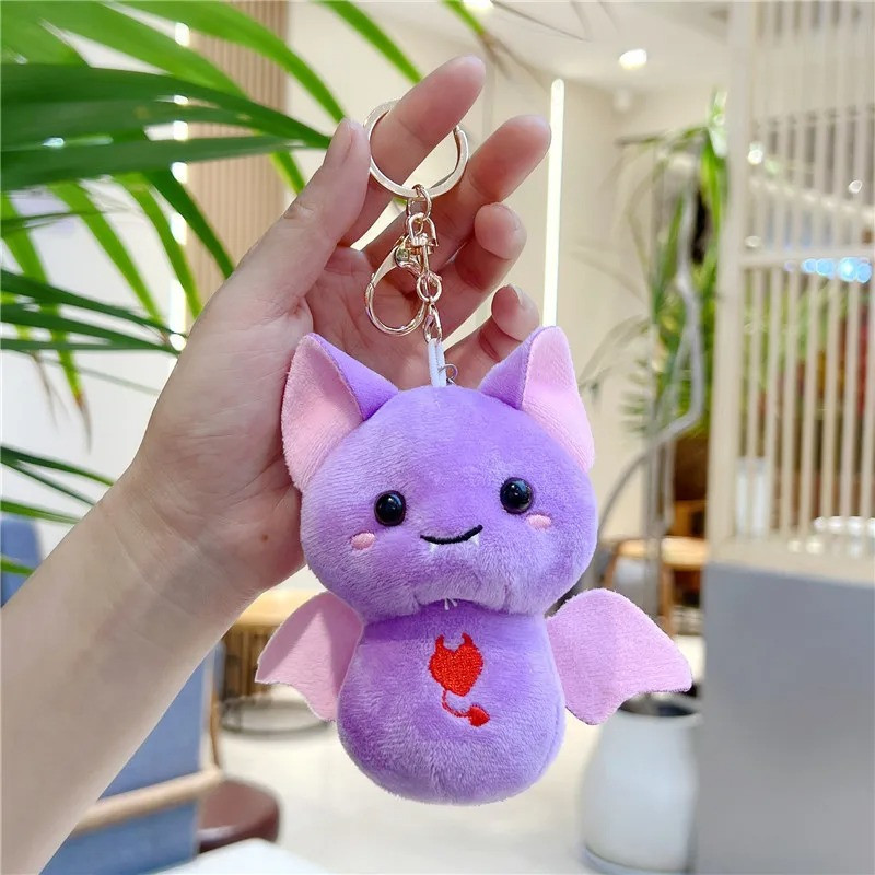 Porte-clés Goth Chauve-Souris "Petit Démon Mignon" Couleur Violet