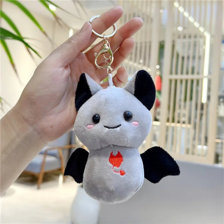 Porte-clés Goth Chauve-Souris "Petit Démon Mignon" Couleur Blanc
