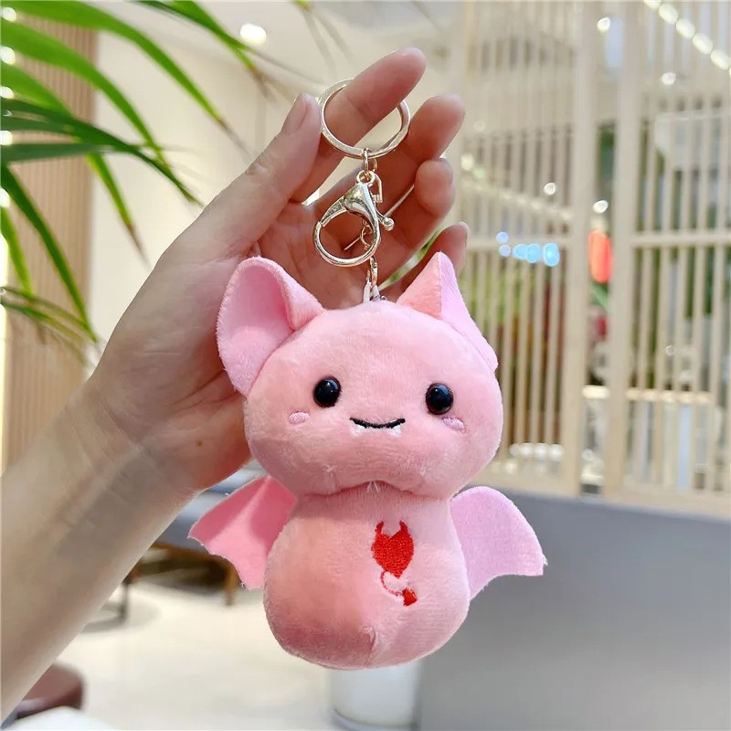 Porte-clés Goth Chauve-Souris "Petit Démon Mignon" Couleur Rose