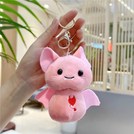Porte-clés Goth Chauve-Souris "Petit Démon Mignon" Couleur Rose