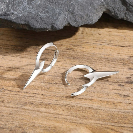 Avant Boucles d’Oreilles Corbeau "Pointe du Messager d’Odin" - 3 couleurs au choix !