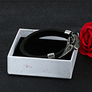 Vue Laterale Bracelet Viking Crâne de Corbeau d’Odin