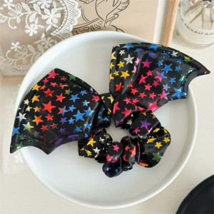 Chouchou Gothique - Nœud "Chauve-Souris" Couleur Multi