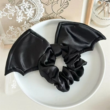 Chouchou Gothique - Nœud "Chauve-Souris" Couleur Noir