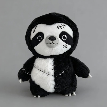 Vue generale Peluche Créature Gothique : "Franken-Sloth" le Paresseux Recousu
