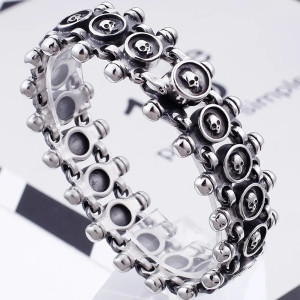 Bracelet Tête de Mort "Industrial Link"