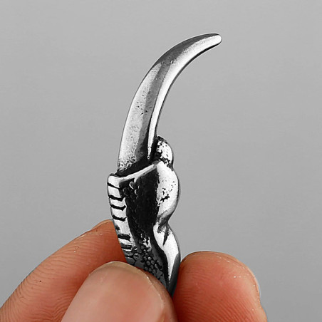 Vue de face Collier Viking Griffe de Dragon - Pendentif Nordique Talisman