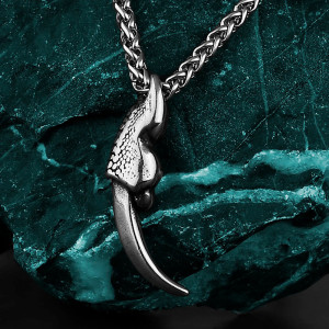 Avant Collier Viking Griffe de Dragon - Pendentif Nordique Talisman