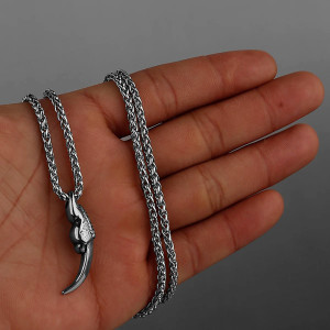 Collier Viking Griffe de Dragon - Pendentif Nordique Talisman