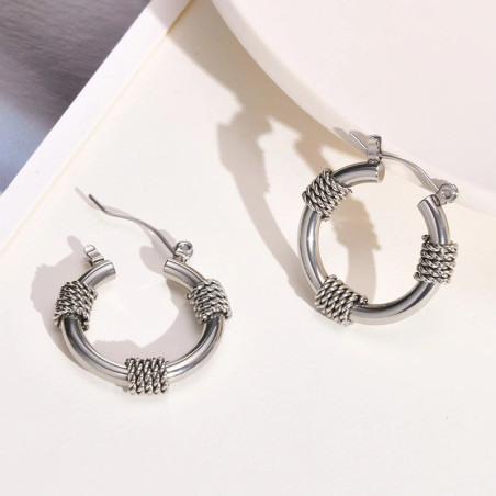 Avant Boucles d’Oreilles Viking - Anneaux du Forgeron Nordique