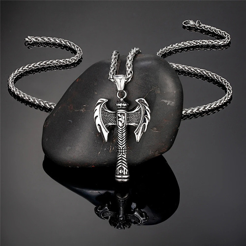 Collier Viking Hache "Tranchant du Jarl" Modele 2
