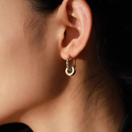 Vue Portee Boucles d’Oreilles Viking "Anneaux d’Or du Serment"
