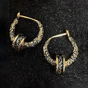 Boucles d’Oreilles Viking "Anneaux d’Or du Serment"
