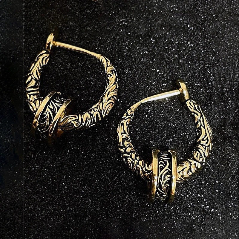 Boucles d’Oreilles Viking "Anneaux d’Or du Serment"