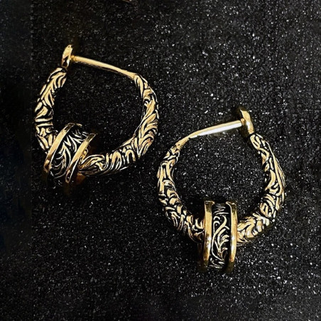 Boucles d’Oreilles Viking "Anneaux d’Or du Serment"