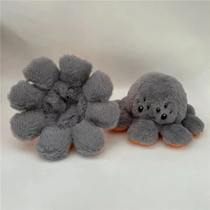 Avant Peluche Tête de Mort Réversible - Citrouille Maléfique & Araignée Douce