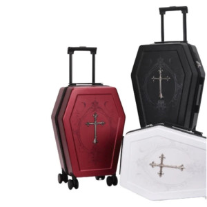 Avant Valise Tête de Mort Gothique "Cercueil Sacré" - 3 couleurs au choix !