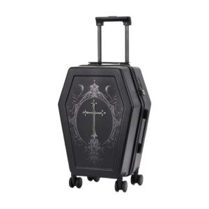 Valise Tête de Mort Gothique "Cercueil Sacré" Couleur Noir