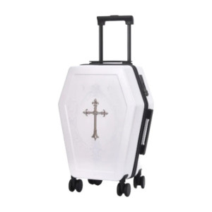Valise Tête de Mort Gothique "Cercueil Sacré" Couleur Blanc