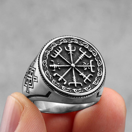 Bague Viking -  Vegvísir, Boussole des Guerriers