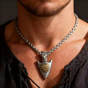 vue Portee Collier Viking Valknut du Guerrier - 2 modèles au choix !