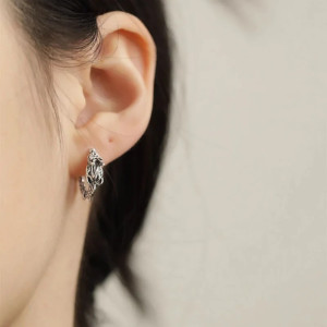 Vue portee Boucles d’Oreilles Viking Dragon du Ragnarök "Dragon Nordique Ancestral"