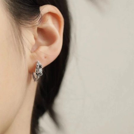 Vue portee Boucles d’Oreilles Viking Dragon du Ragnarök "Dragon Nordique Ancestral"
