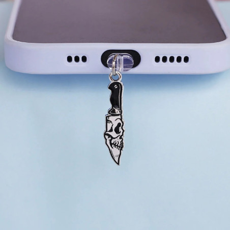 Bouchon Anti-poussière pour Téléphone - Couteau Mortel Modele 2