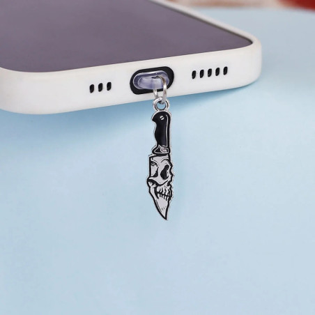 Bouchon Anti-poussière pour Téléphone - Couteau Mortel Modele 1