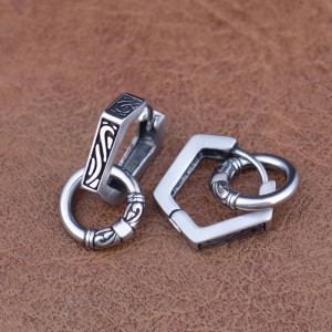 Avant Boucles d’Oreilles Viking "Anneaux du Destin Nordique"