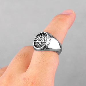 Bague Viking 'Frêne des Neuf Mondes' - 2 couleurs au choix !