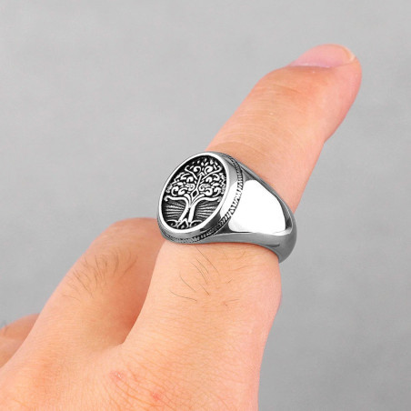 Bague Viking 'Frêne des Neuf Mondes' - 2 couleurs au choix !