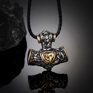 Collier Viking Marteau de Thor Valknut Entrelacé Modele 1