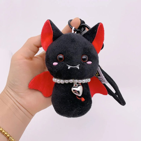 Porte-clés Peluche Collection "Goth-Buddies" Couleur Noir