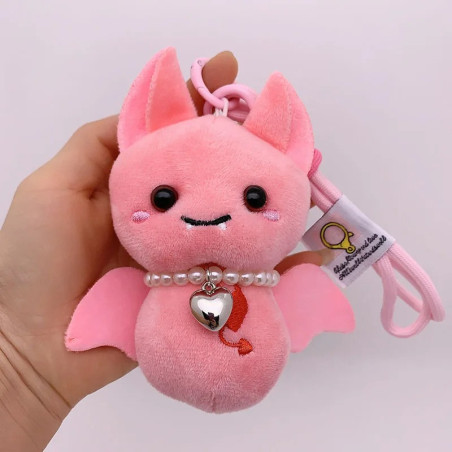 Porte-clés Peluche Collection "Goth-Buddies" Couleur Rose