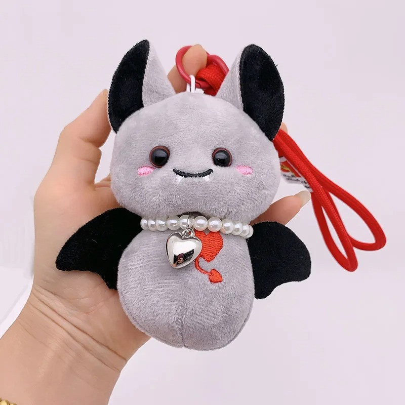 Porte-clés Peluche Collection "Goth-Buddies" Couleur Gris