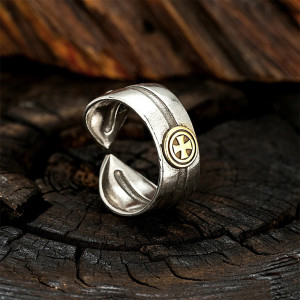Bague Croix de Fer - Anneau Ouvert du Chevalier Hospitalier