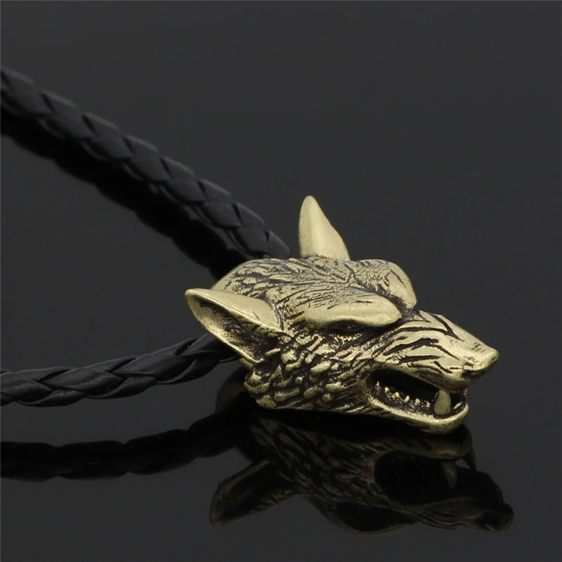 Collier Viking Loup Fenrir Couleur Or