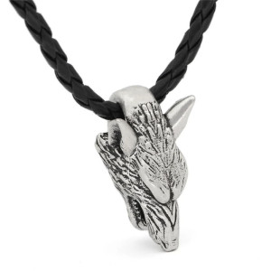 Vue Generale Collier Viking Loup Fenrir Couleur Argent