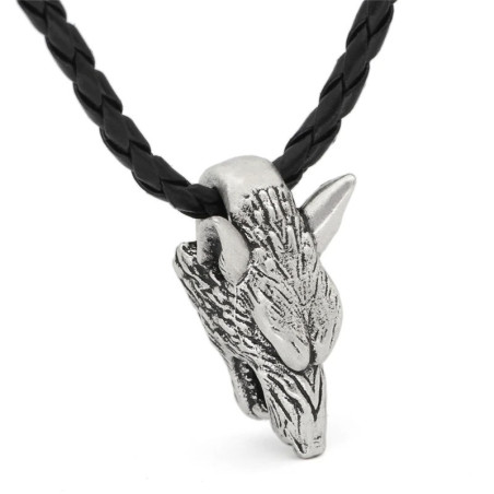 Vue Generale Collier Viking Loup Fenrir Couleur Argent
